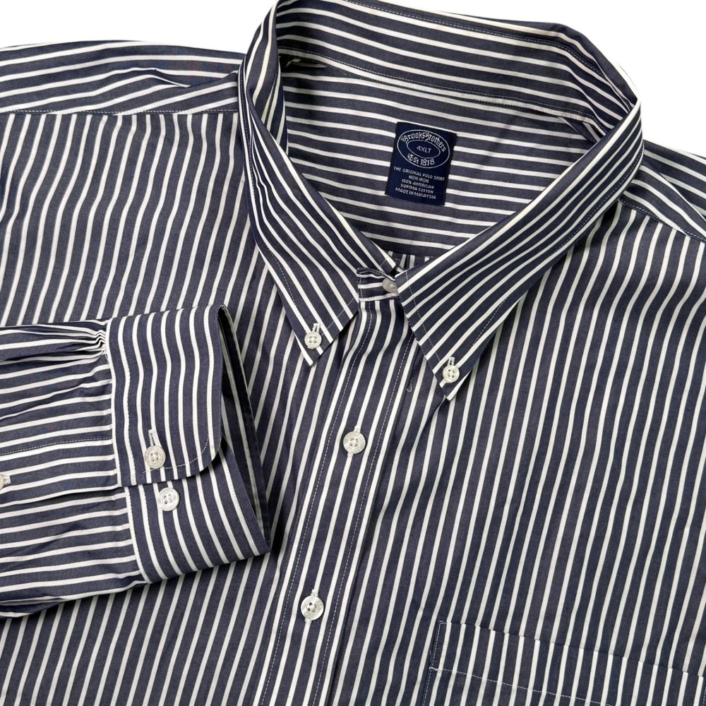 Brooks Brothers Non Iron Supima Cotton Striped Button Down Shirt 4XLT